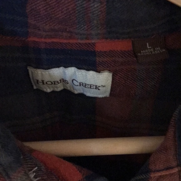 Hobbs Creek Mens Long Sleeve Flannel Shirt Size Large - Picture 15 of 16